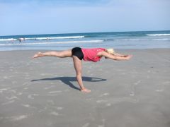 Beach Bikram (Balancing Stick Pose) @ St. Thomas Magens Bay Beach