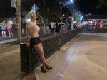 Chinese ProDomme wearing sheer pantyhose at Fetish Fortress