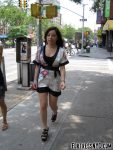 Chinese ProDomme wearing sheer pantyhose at Fetish Fortress