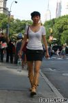 Chinese ProDomme wearing sheer pantyhose at Fetish Fortress