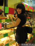 Chinese ProDomme wearing sheer pantyhose at Fetish Fortress
