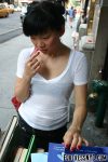 Chinese ProDomme wearing sheer pantyhose at Fetish Fortress