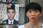 Chinese ProDomme wearing sheer pantyhose at Fetish Fortress