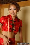 Chinese ProDomme wearing sheer pantyhose at Fetish Fortress