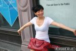 Chinese ProDomme wearing sheer pantyhose at Fetish Fortress