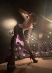 Chinese ProDomme wearing sheer pantyhose at Fetish Fortress